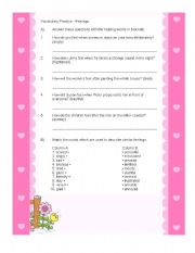 English Worksheet: Vocabulary Practice - Feelings