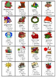 English Worksheet: Taboo game Christmas