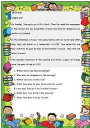 English Worksheet: Reading