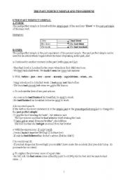 English Worksheet: The past perfect simple and progressive