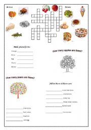 English Worksheet: Food