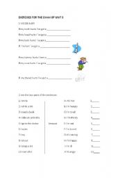 English Worksheet: Exercises for exam