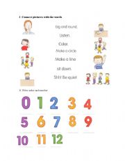 English worksheet: exercise for kids