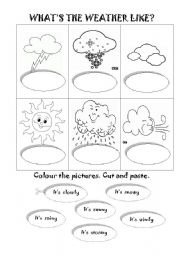 English Worksheet: Whats the weather like?