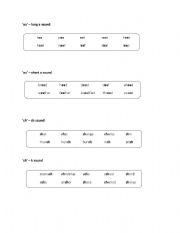 English Worksheet: Digraphs