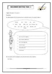 English Worksheet: Description of a person