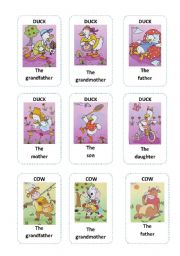 English Worksheet: Happy families Missing cards