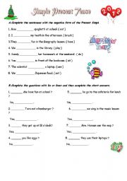 English Worksheet: Simple Present Tense