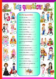 English Worksheet: Tag questions