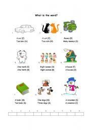 English Worksheet: What is the word