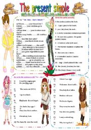 English Worksheet: Present simple tense