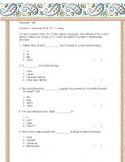 English Worksheet: Grammar Test