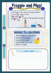 English Worksheet: Reading Comprehension for young learners