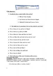 English Worksheet: modern family episode one