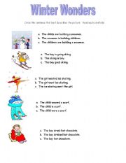 English worksheet: Winter Wonders