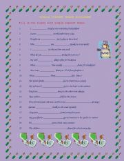 English Worksheet: SIMPLE PRESENT TENSE