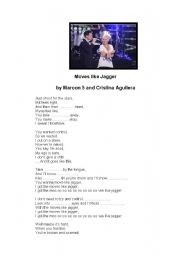 English worksheet: Son Moves like Jagger by Maroon 5