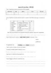 English Worksheet: a worksheet for lesson 12, level1.