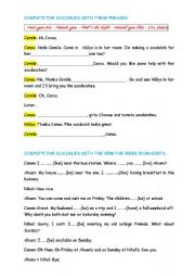 English Worksheet: simple present
