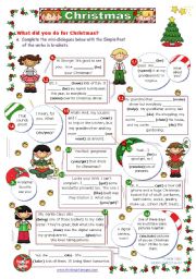 English Worksheet: What did you do for Christmas?