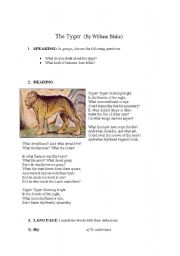 English Worksheet: poem 