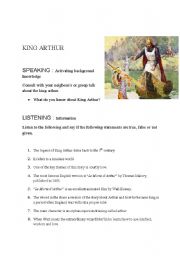 English Worksheet: KING ARTHUR