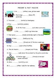 English Worksheet: passive voice