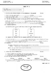 English Worksheet: Language test for Bac students (Gateway 2)