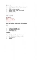 English Worksheet: introducing yourself
