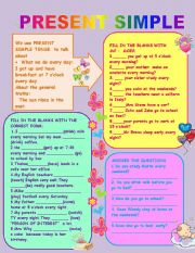 English Worksheet: PRESENT SIMPLE for BEGINNERS :)