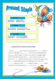 English Worksheet: Present simple 