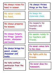 English Worksheet: Classroom rules