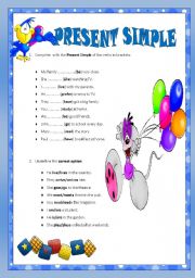 English Worksheet: Present simple 