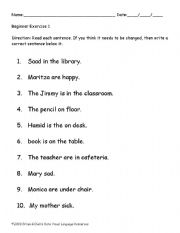 English worksheet: Editing 1