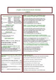 English Worksheet: past contnuous tense 