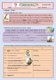 English Worksheet: English Test 