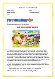 English Worksheet: Animals