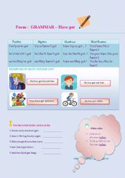 English Worksheet: have got