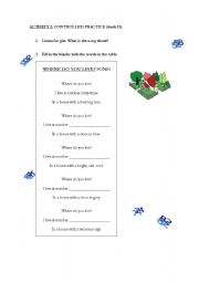 English worksheet: Numbers song