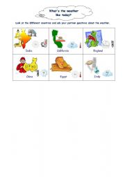 English Worksheet: Whats the weather like?