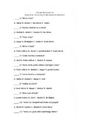 English Worksheet: jobs