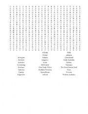 English worksheet: word search