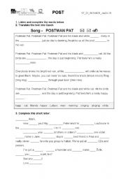 English worksheet: Post