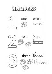 English Worksheet: Numbers