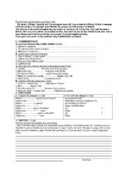 English Worksheet: test