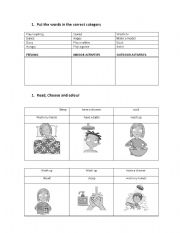 English worksheet: Read and color