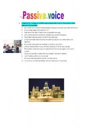 English Worksheet: PASSIVE VOICE practice