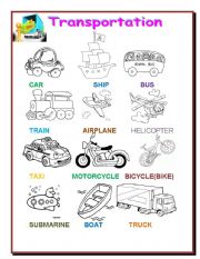 English Worksheet: transports