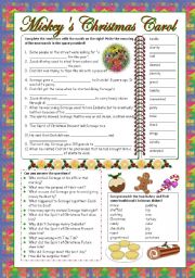 English Worksheet: Video: Mickeys Christmas Carol (Disney)