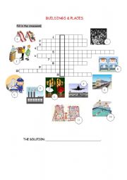 English Worksheet: Buildings and Places
